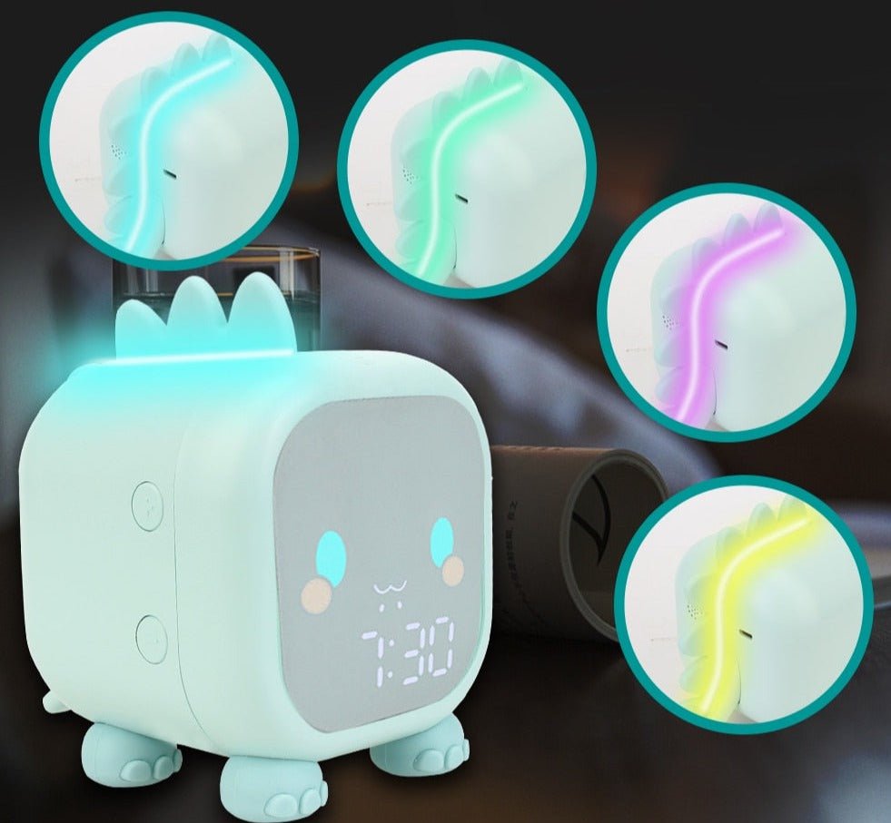 Radio réveil digital carré dinosaure