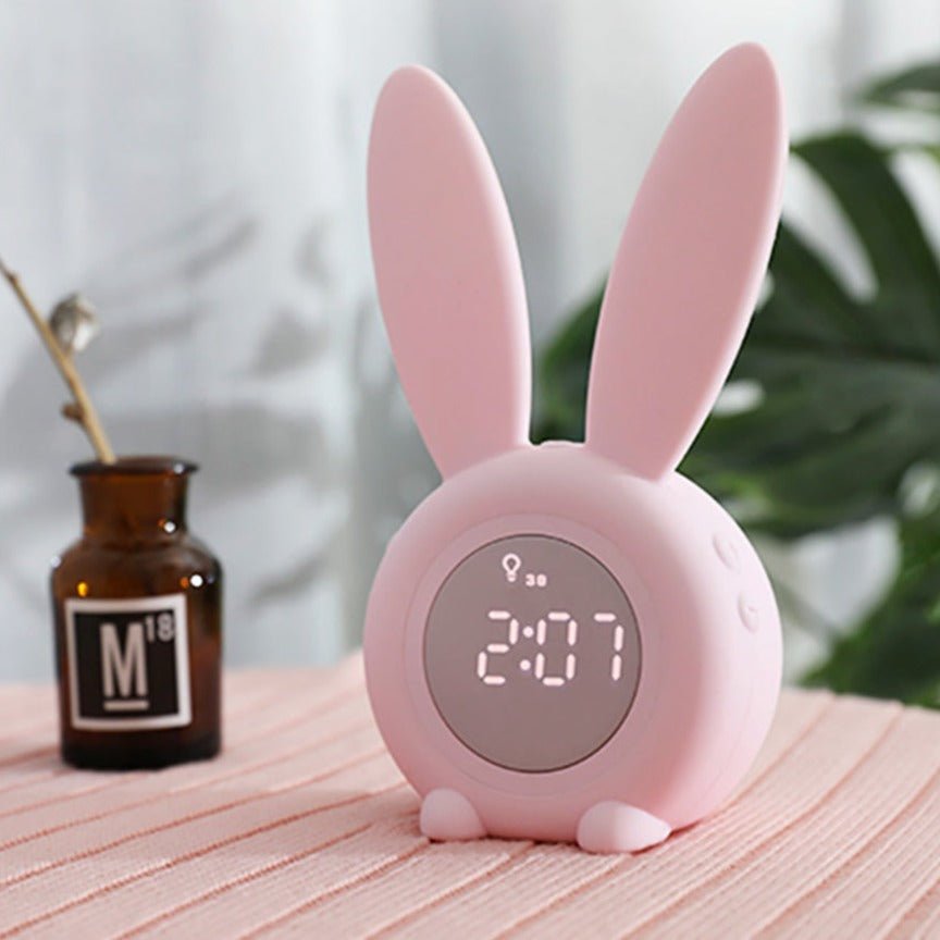 Radio réveil oreilles lapin lumineux