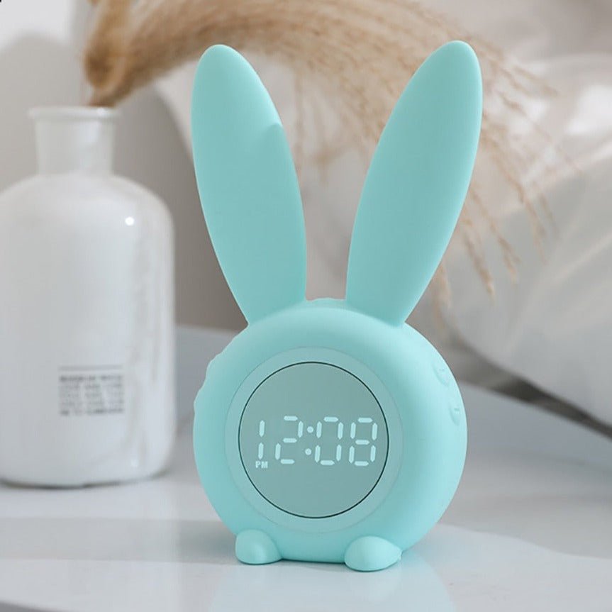 Radio réveil oreilles lapin lumineux