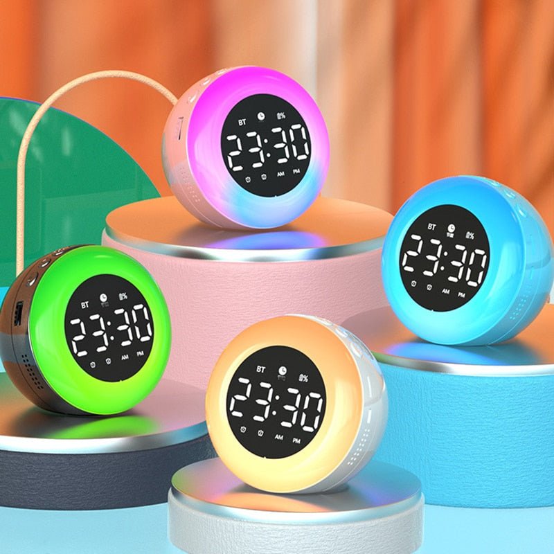 Radio réveil veilleuse rond