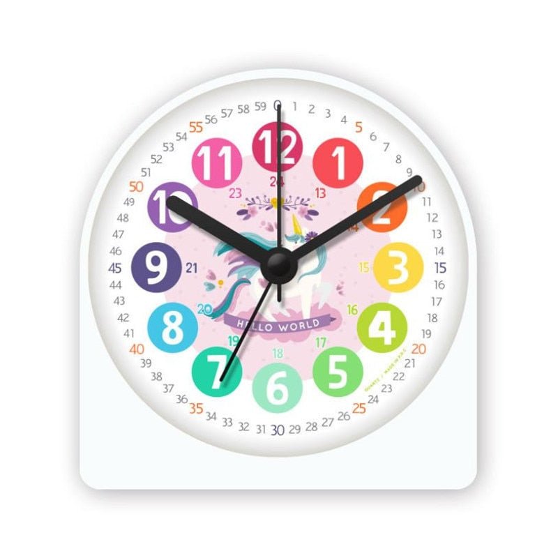 Réveil analogique enfant licorne