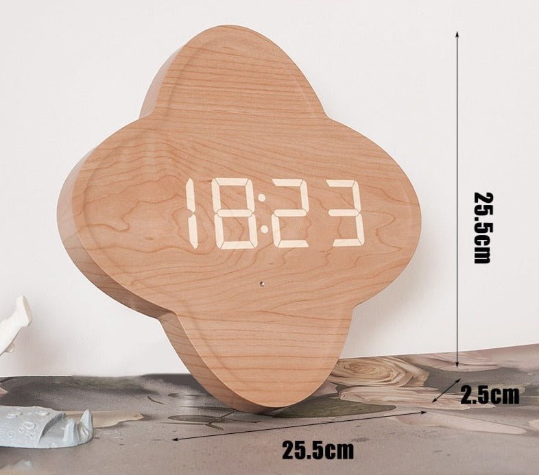 Réveil bois étoile digital