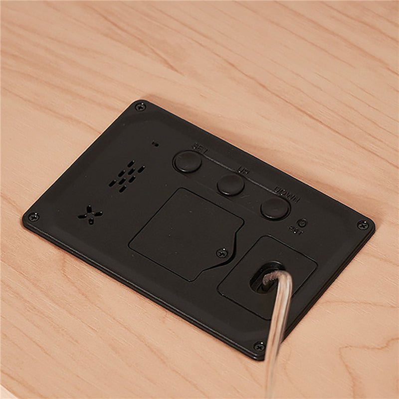 Réveil bois rond digital