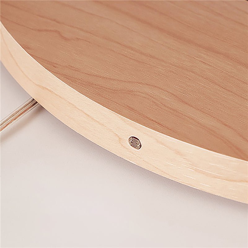 Réveil bois rond digital