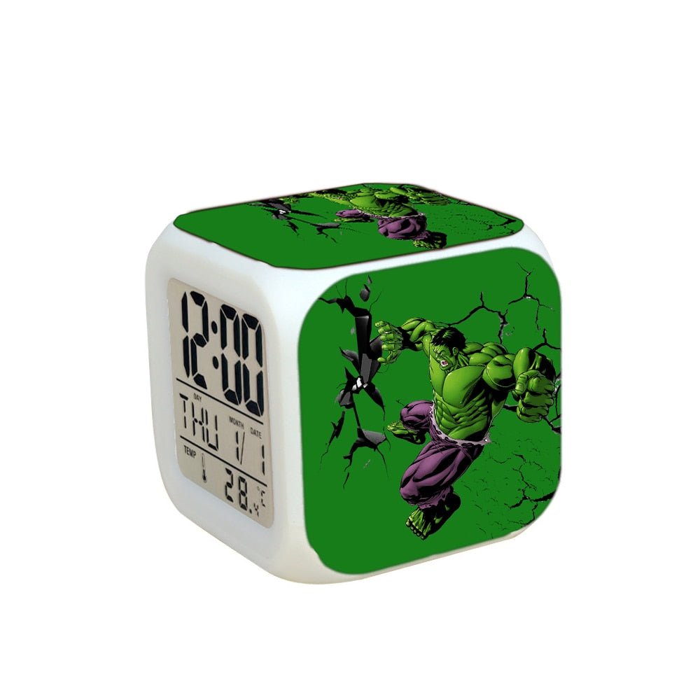 Réveil cube Hulk vert