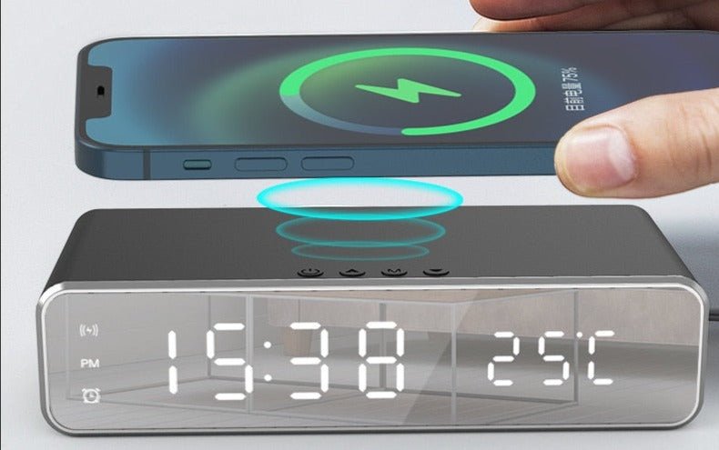 Réveil digital chargeur sans fil intégré - reveille-moi