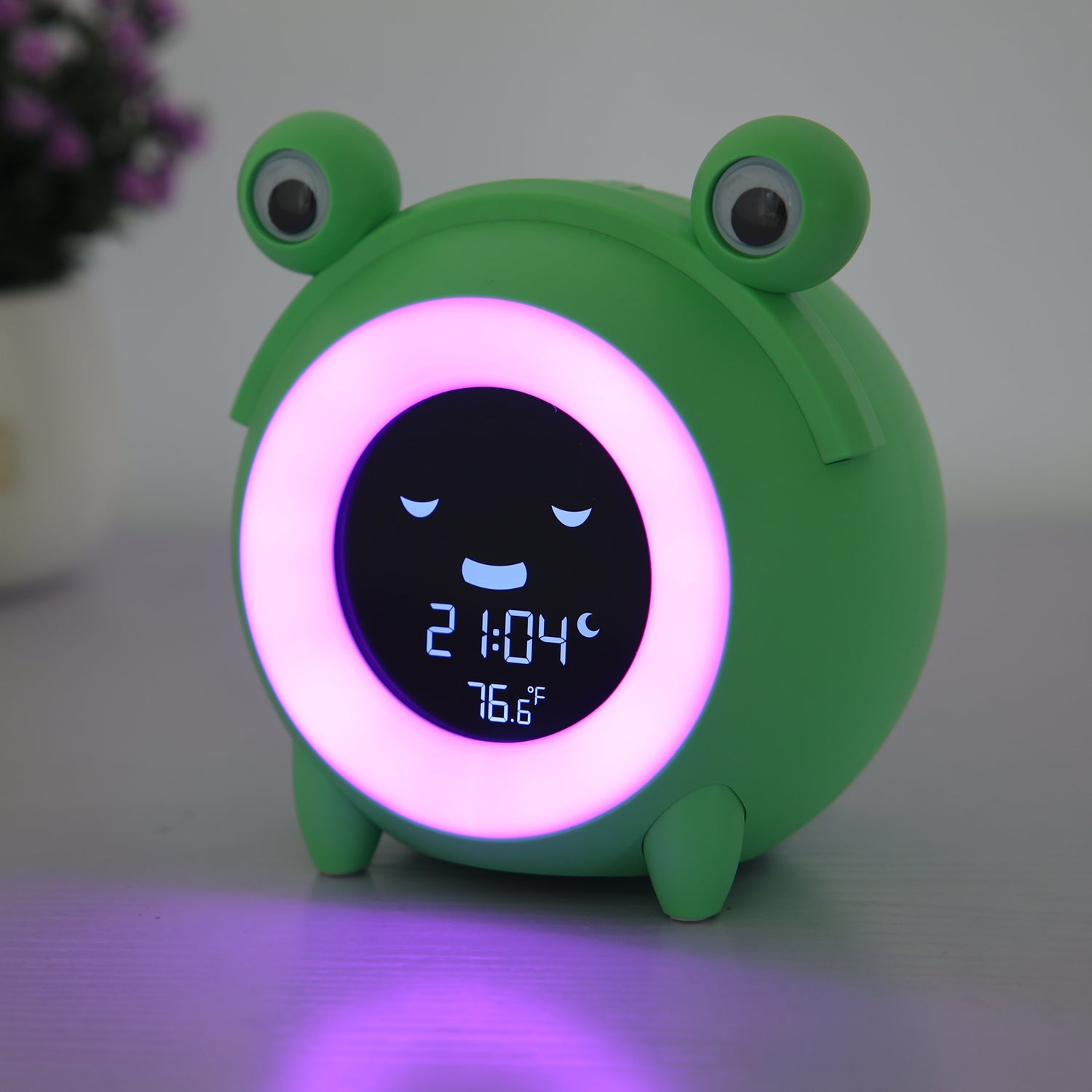 Réveil enfant grenouille vert