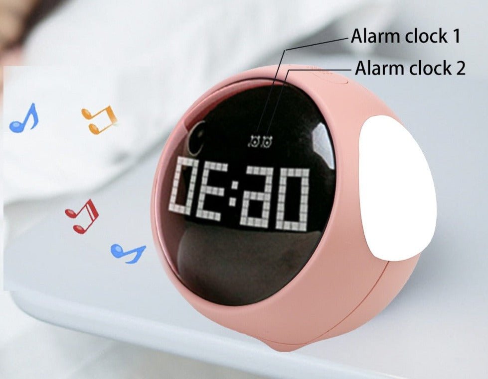 Réveil enfant veilleuse et musical rose