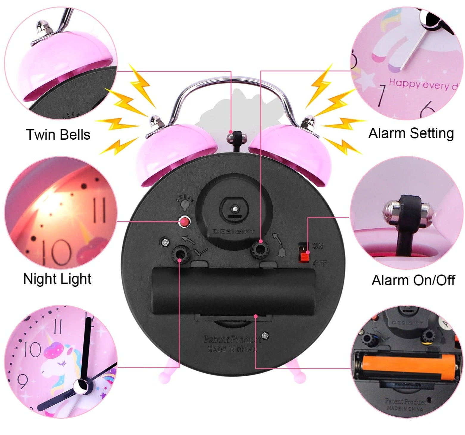 Réveil licorne pour enfant - reveille-moi