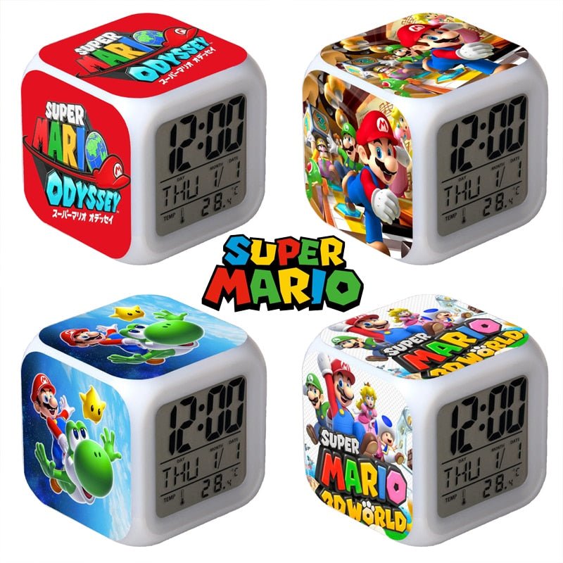 Réveil Mario veilleuse pour chambre d'enfant