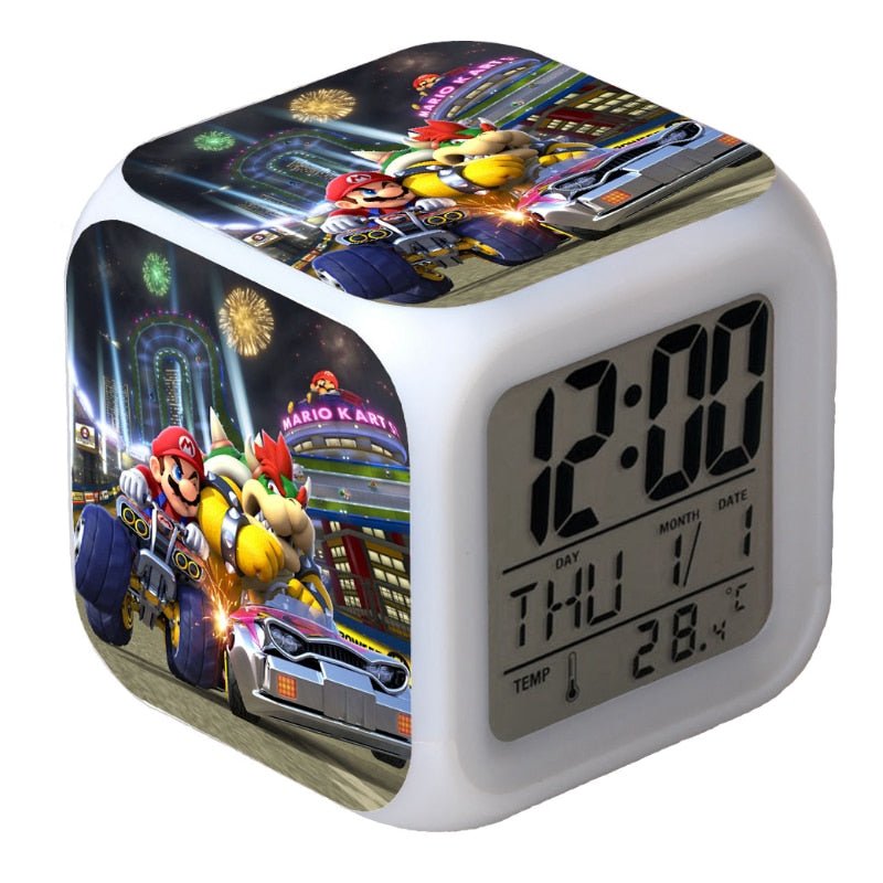 Réveil Mario veilleuse pour chambre d'enfant