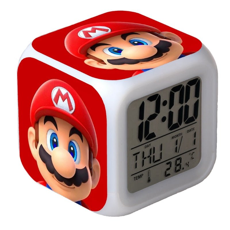 Réveil Mario veilleuse pour chambre d'enfant