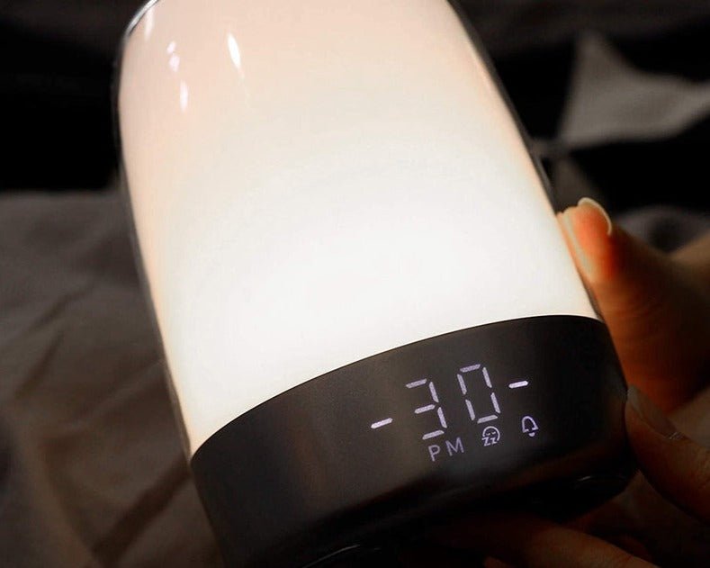 Réveil simulateur d'aube veilleuse multicolore