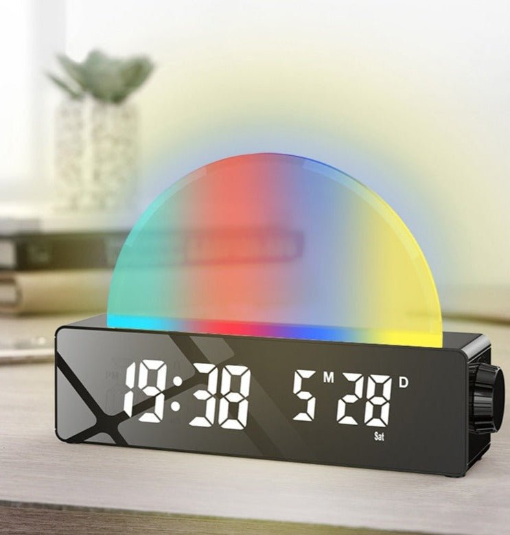 Réveil simulateur d'aube veilleuse multicolore