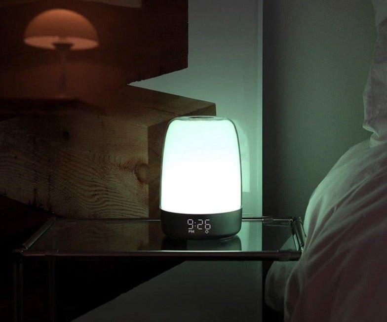 Réveil simulateur d'aube veilleuse multicolore