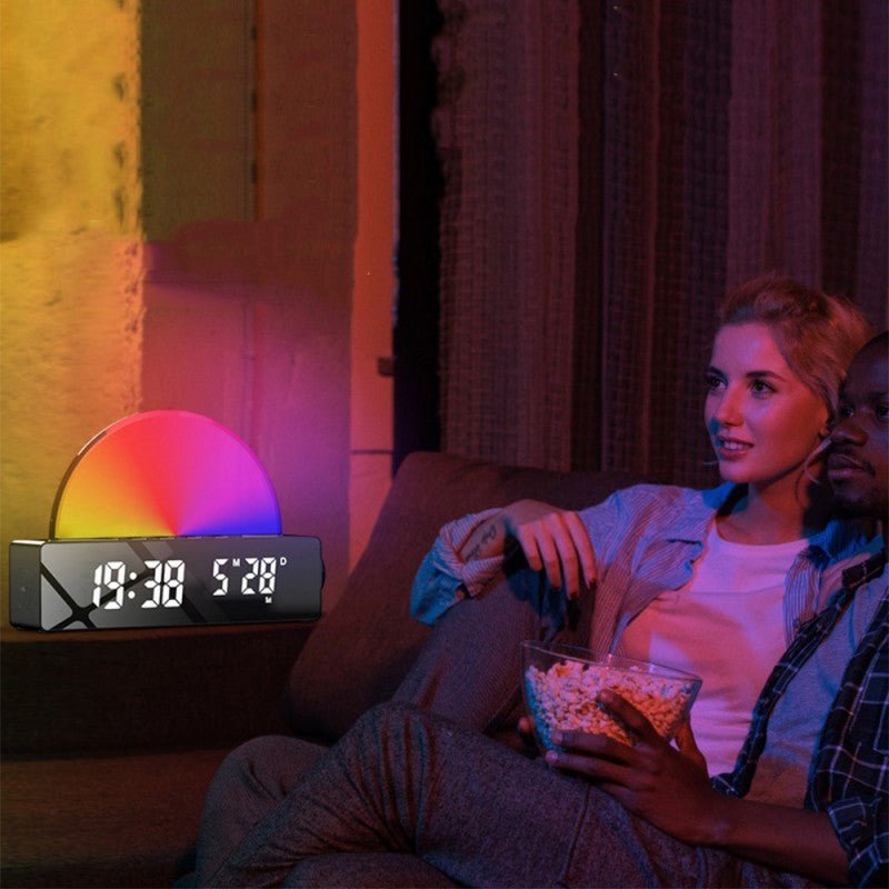 Réveil simulateur d'aube veilleuse multicolore