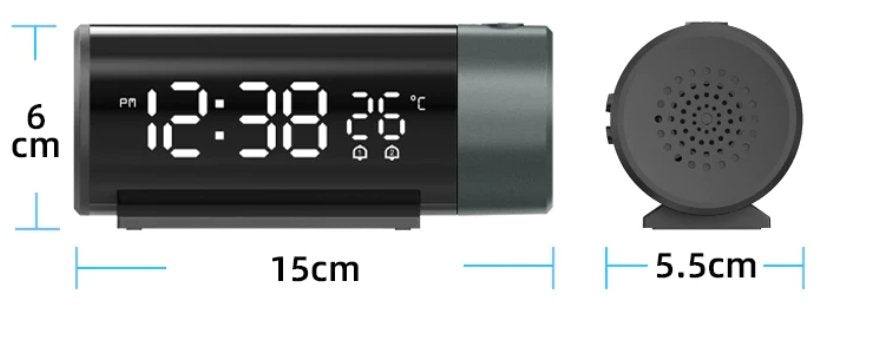 Le réveil projecteur heure et température digital - reveille-moi