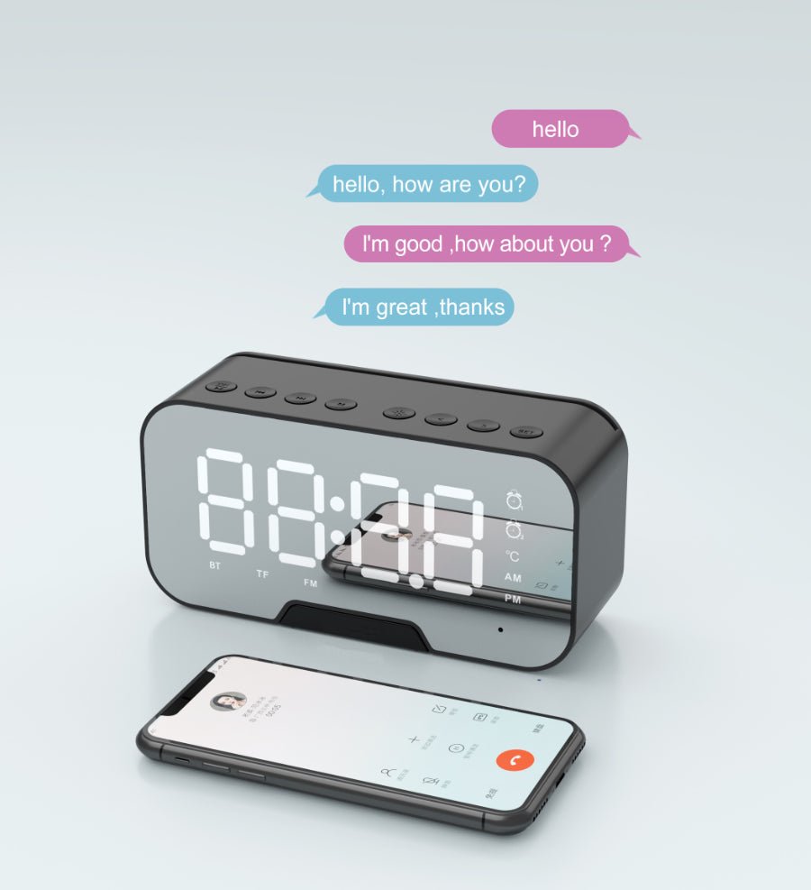 Radio réveil miroir sans fil