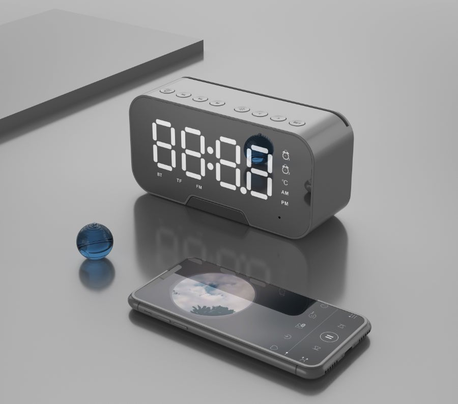 Radio réveil miroir sans fil