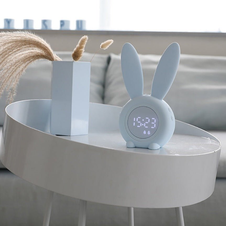 Radio réveil oreilles lapin lumineux