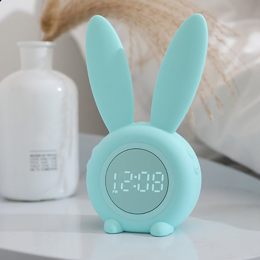 Radio réveil oreilles lapin lumineux