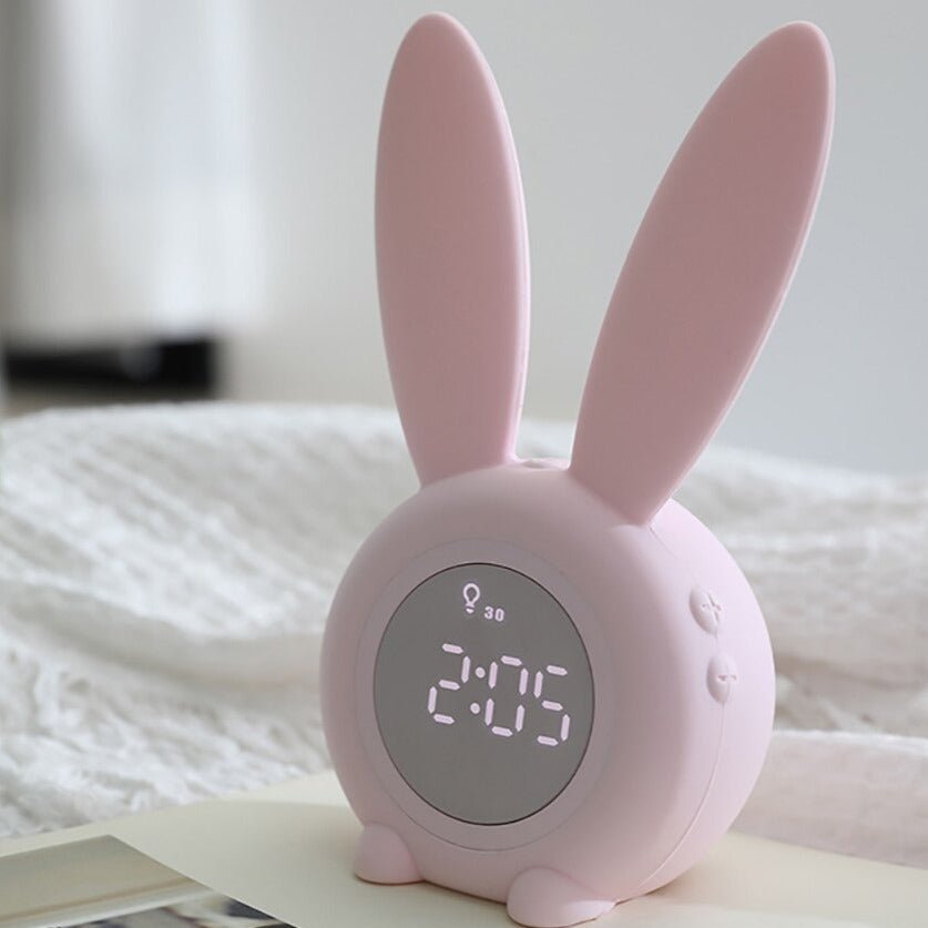 Radio réveil oreilles lapin lumineux