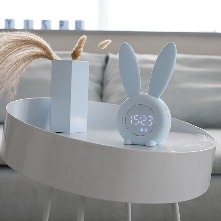 Radio réveil oreilles lapin lumineux