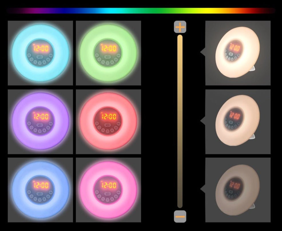 Radio réveil veilleuse 6 couleurs