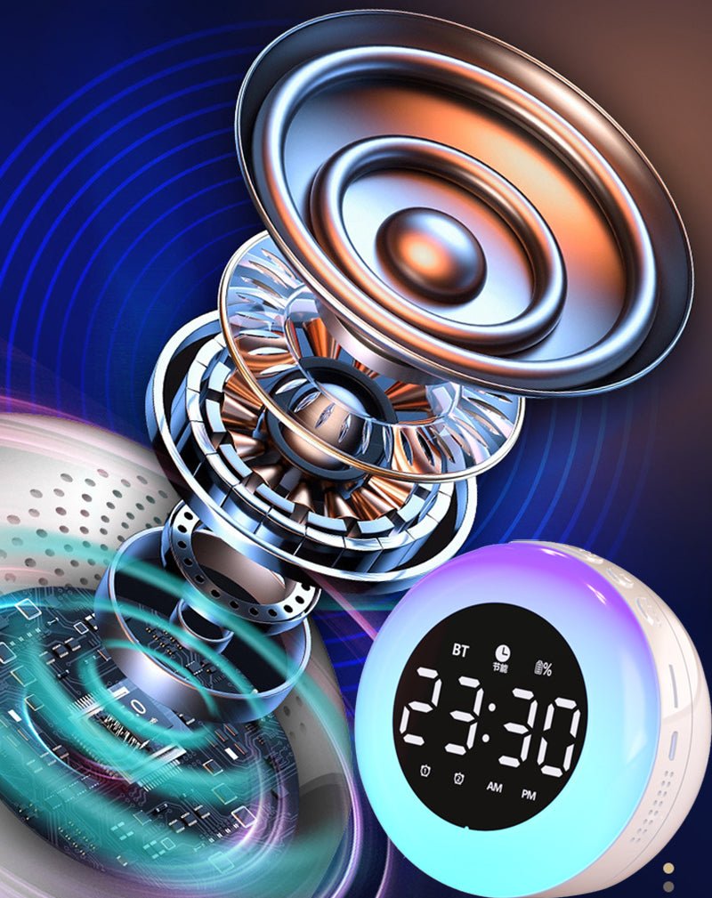 Radio réveil veilleuse rond