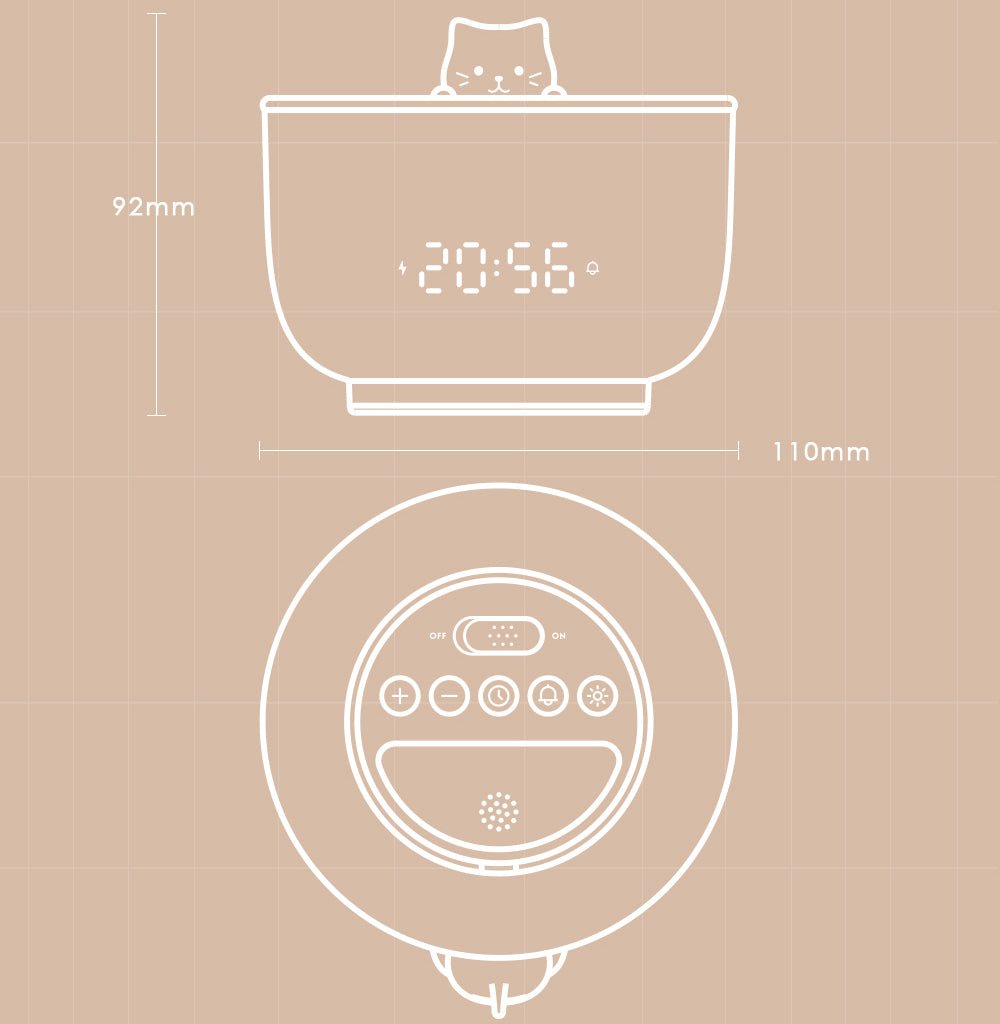 Réveil ado chat lumineux intelligent