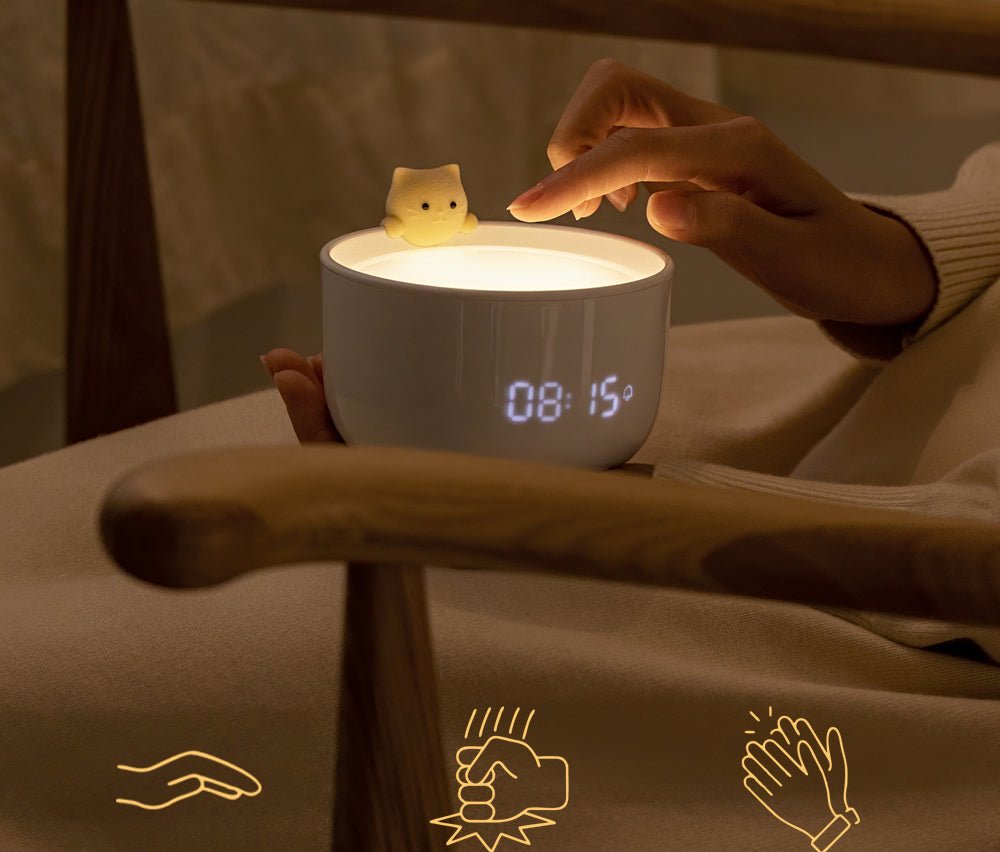 Réveil ado chat lumineux intelligent