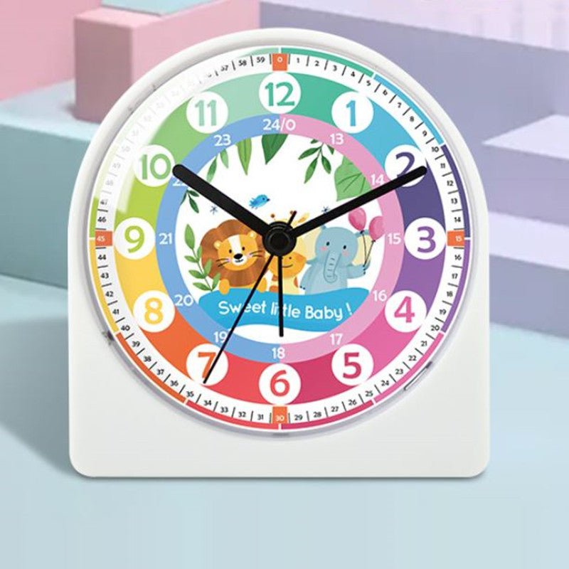 Réveil analogique enfant zoo