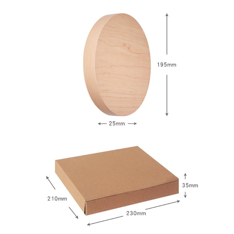 Réveil bois rond digital