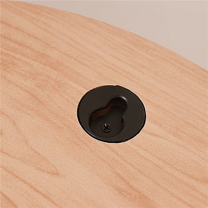 Réveil bois rond digital