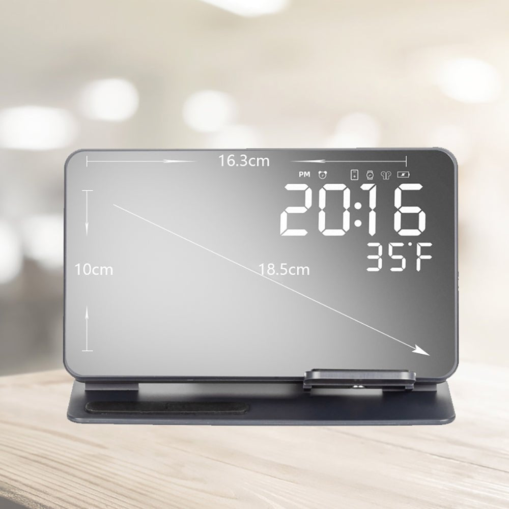 Réveil chargeur téléphone écouteurs montre