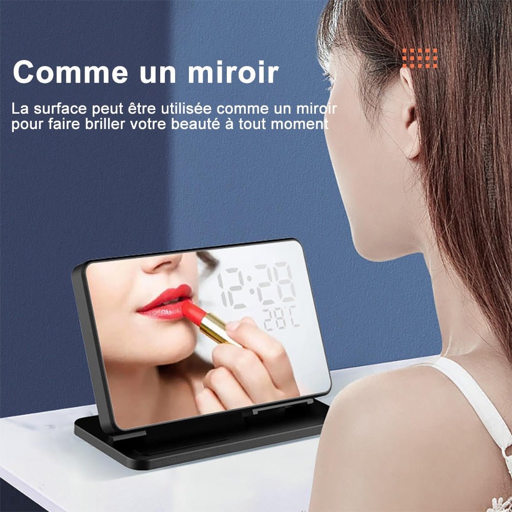 Réveil chargeur téléphone écouteurs montre