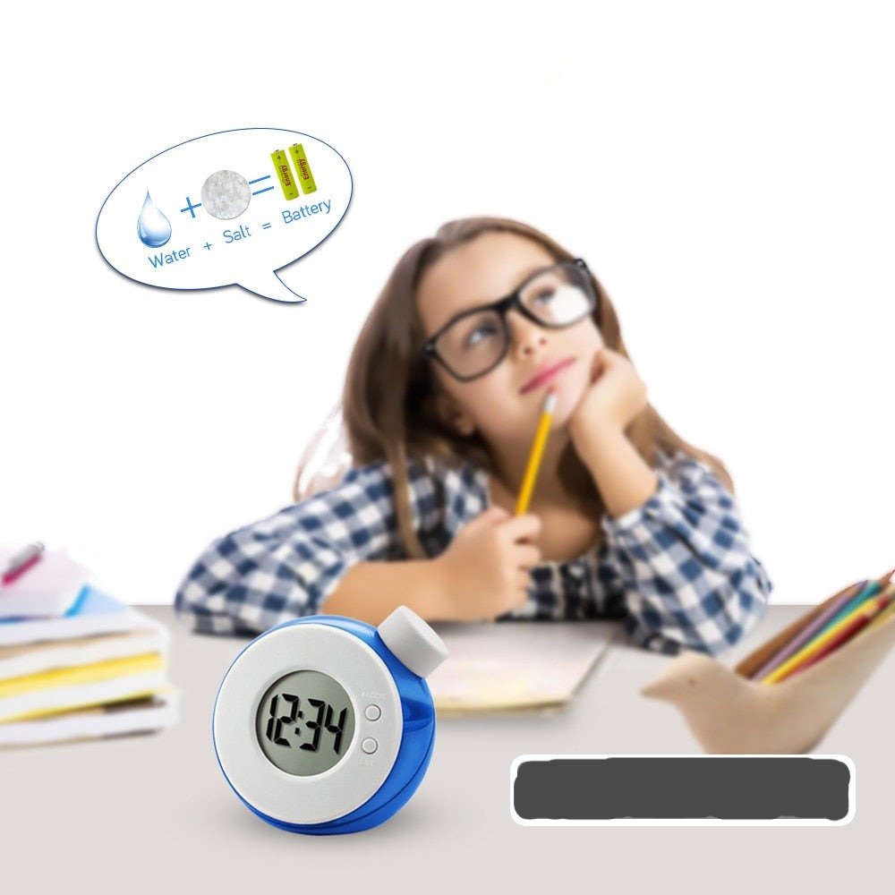 Réveil éducatif avec batterie à eau