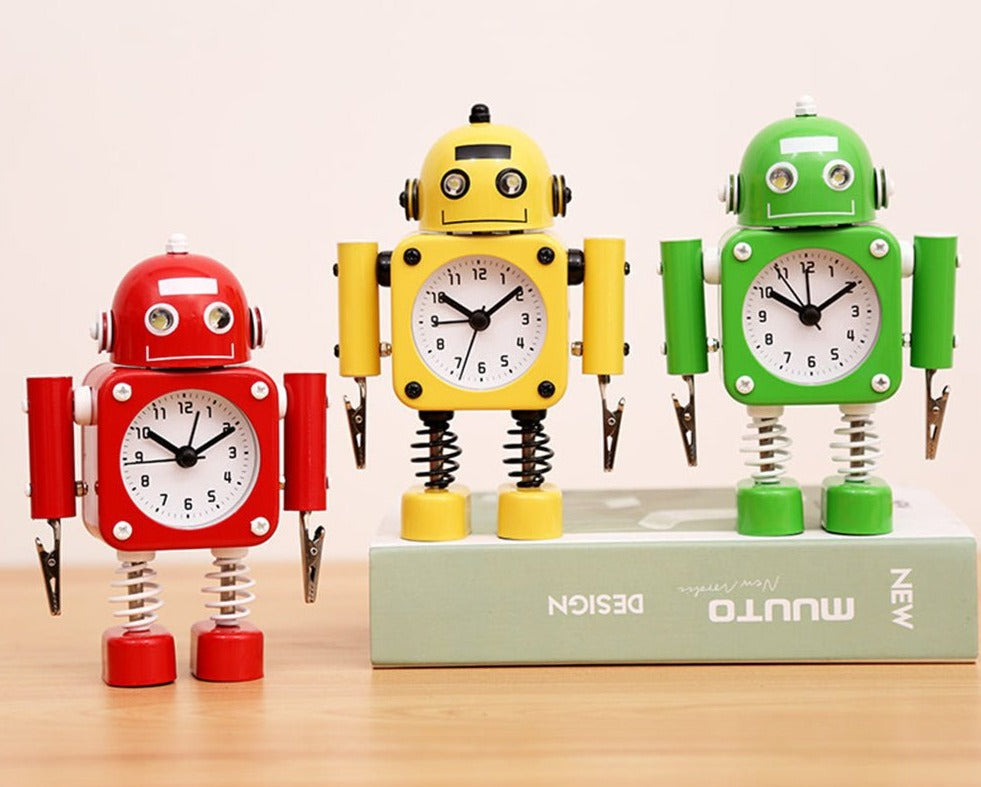 Réveil enfant robot avec pinces