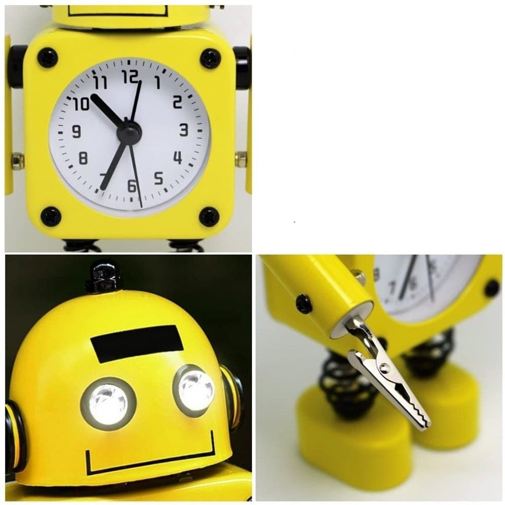 Réveil enfant robot avec pinces