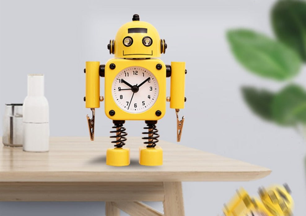 Réveil enfant robot avec pinces
