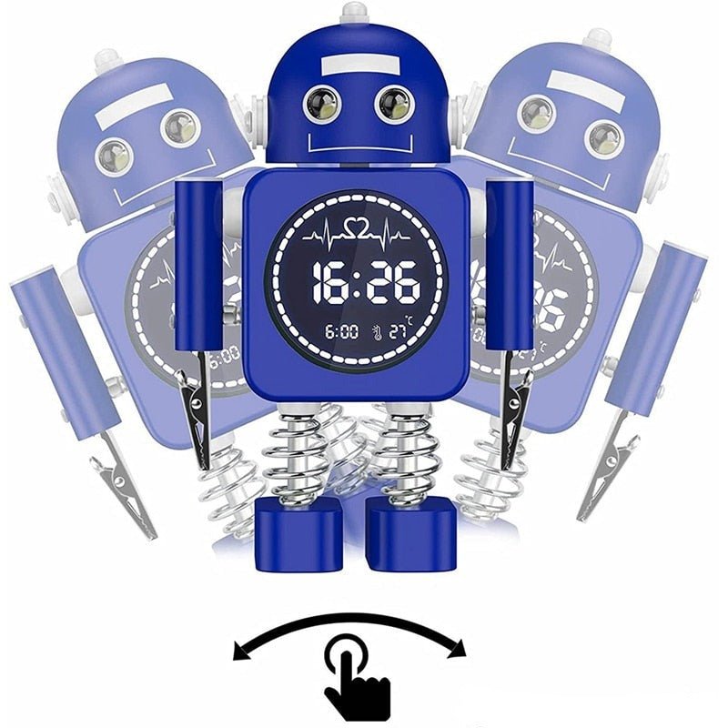 Réveil enfant robot digital avec température