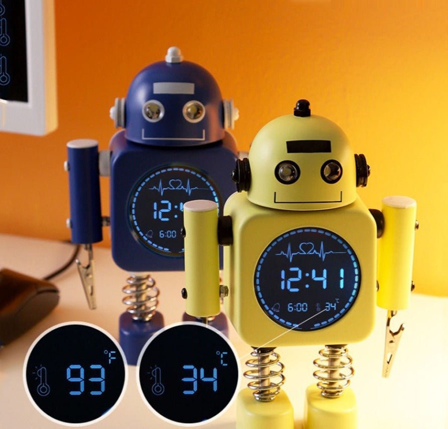 Réveil enfant robot digital avec température