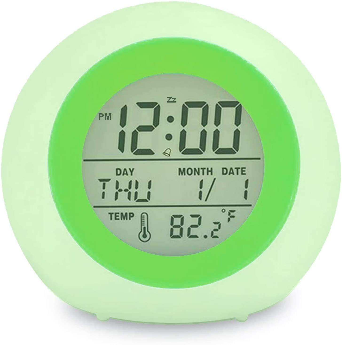 Réveil enfant veilleuse 7 couleurs et haut parleur