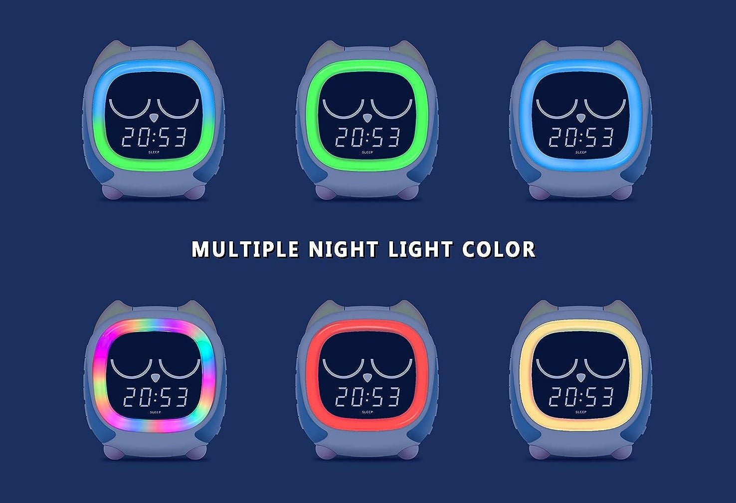 Réveil enfant veilleuse hiboux