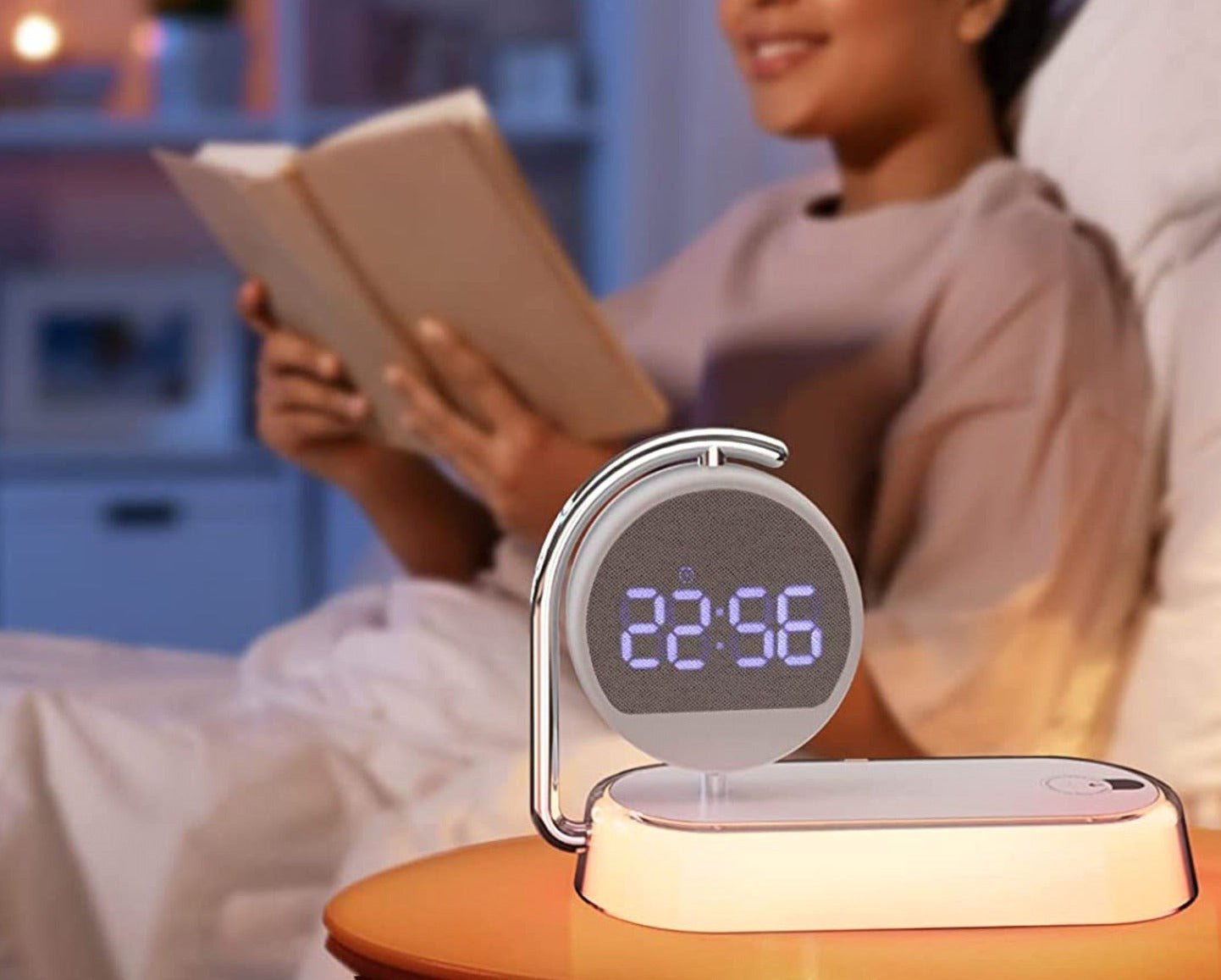 Réveil lumineux chargeur sans fil