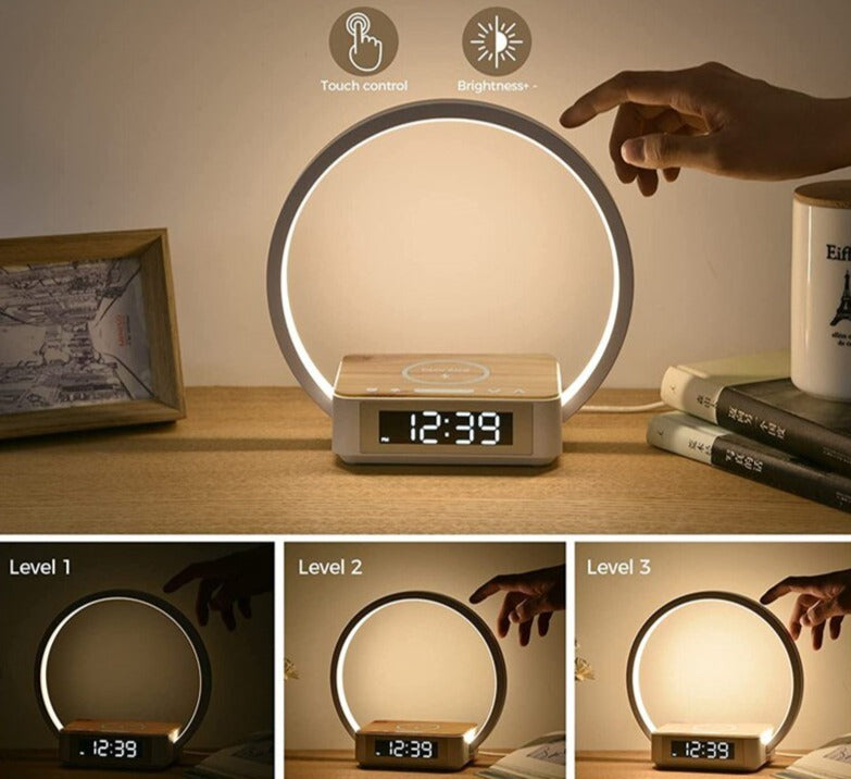 Réveil lumineux chargeur sans fil