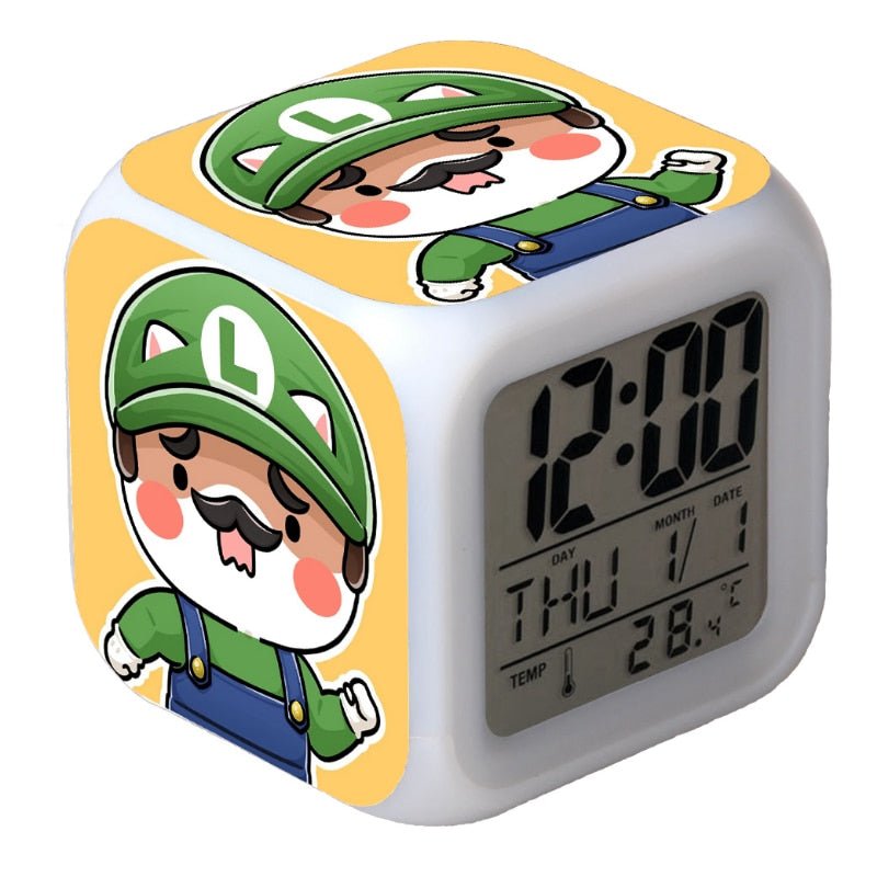 Réveil Mario veilleuse pour chambre d'enfant