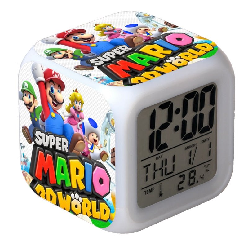 Réveil Mario veilleuse pour chambre d'enfant