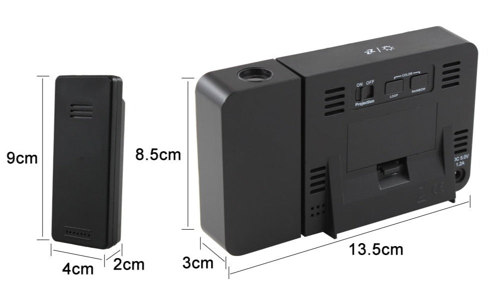 Réveil météo projecteur température et heure