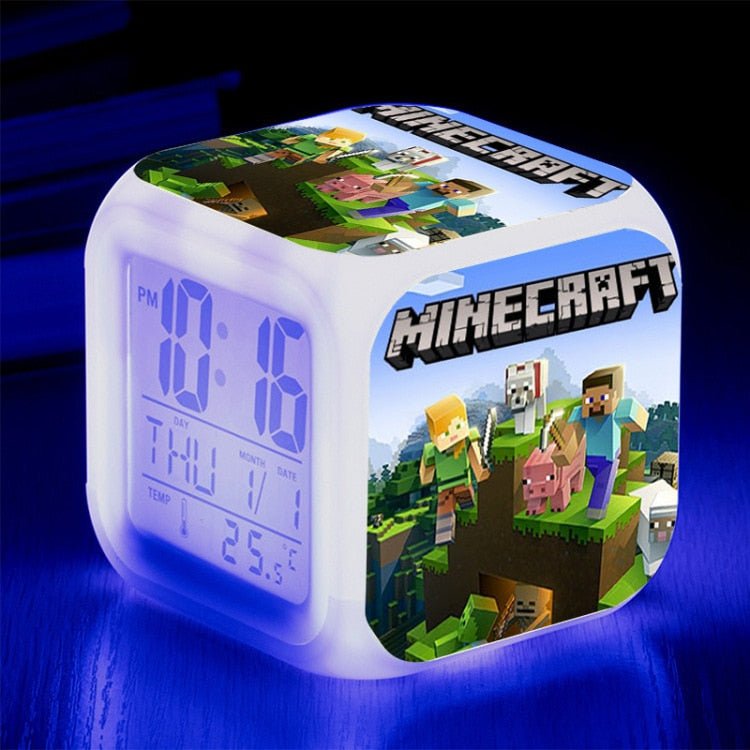 Réveil Minecraft veilleuse pour enfant